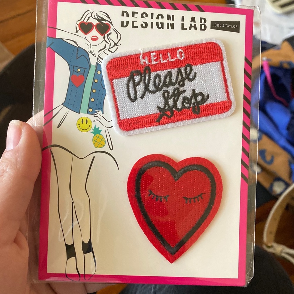 Iron Patches NameTag & Winky Eye Heart